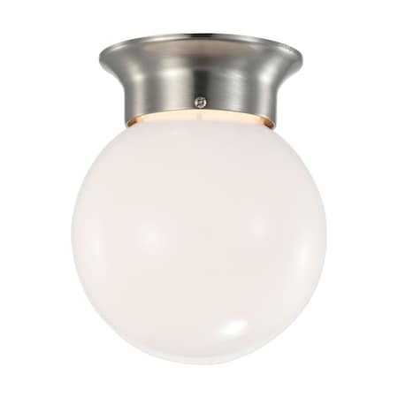 Nuvo Lighting 8W 6" LED Flush Mount, 3K Dim, Brushed Nickel, Frosted Glass 62/1565